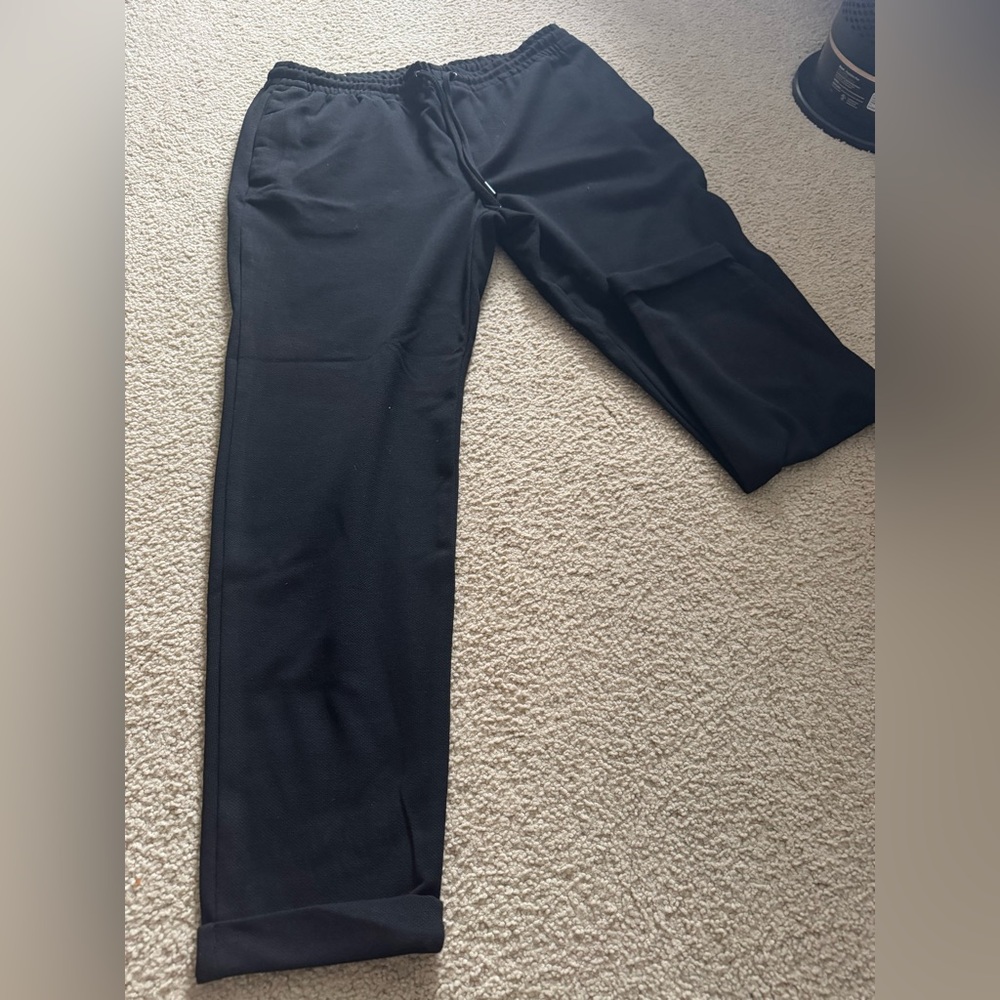 Zara Men's Black Drawstring Pants - Casual Comfort